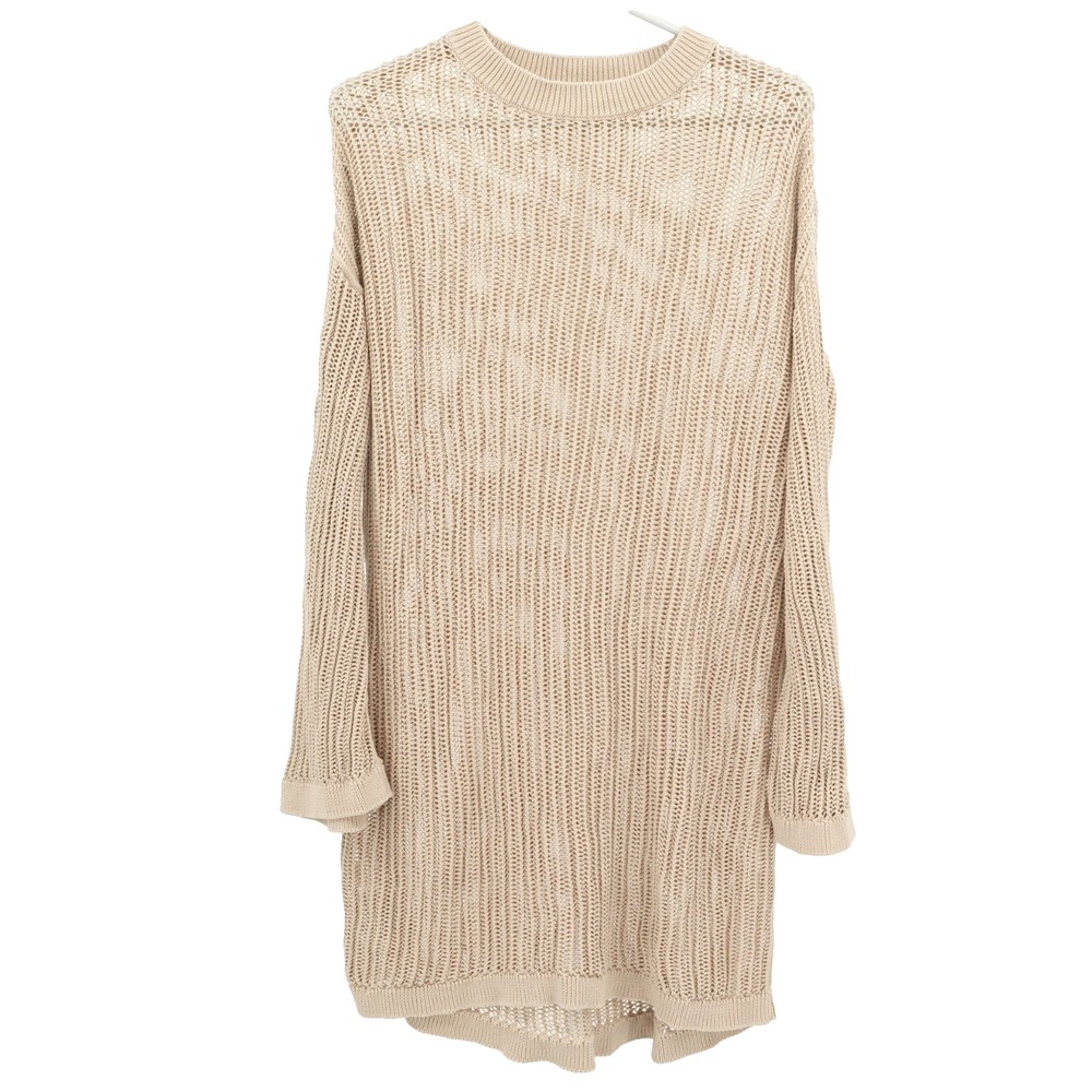 Quince Dress Cover-Up SZ M Open Knit Organic Cotton Cottagecore Coastal Grandma